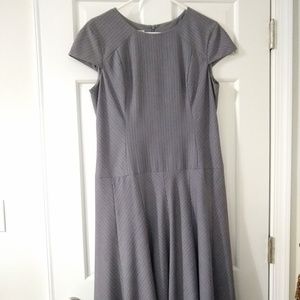 Anne Klein Gray Pinstripe A-Line Women's Dress 12